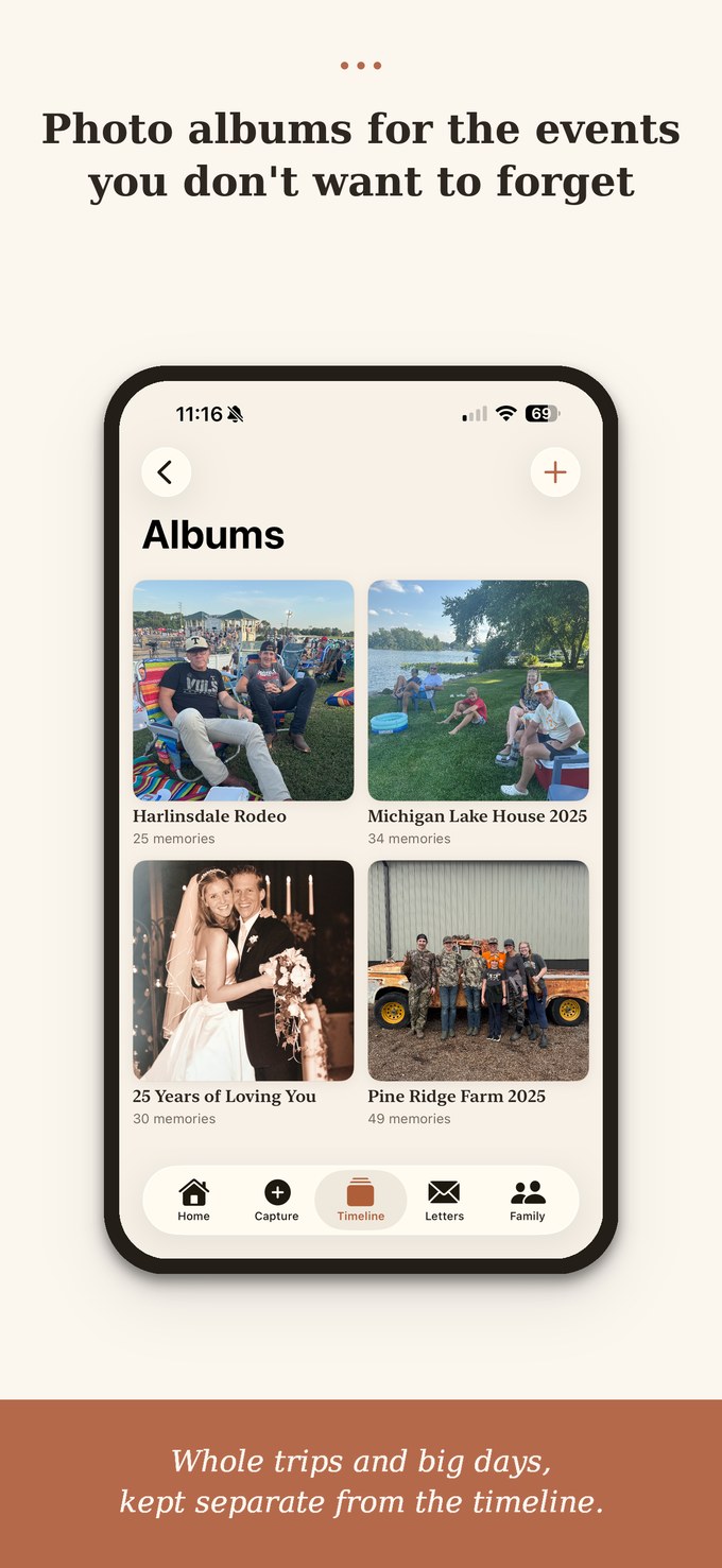 Photo albums for the events you don't want to forget